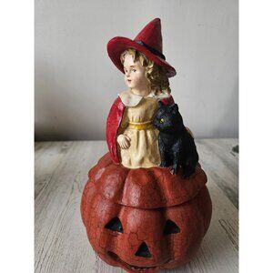 Bethany Lowe pumpkin Red Riding Hood cat Halloween decor jack-o'-lantern figurin